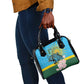 Rwanda Independence Day Shoulder Handbag Leopard With Roses