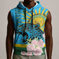 Rwanda Independence Day Sleeveless Hoodie Leopard With Roses - African Pride