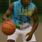 Rwanda Independence Day Sleeveless Zip Hoodie Leopard With Roses - African Pride