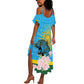 Rwanda Independence Day Summer Maxi Dress Leopard With Roses