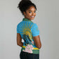 Rwanda Independence Day Women Polo Shirt Leopard With Roses