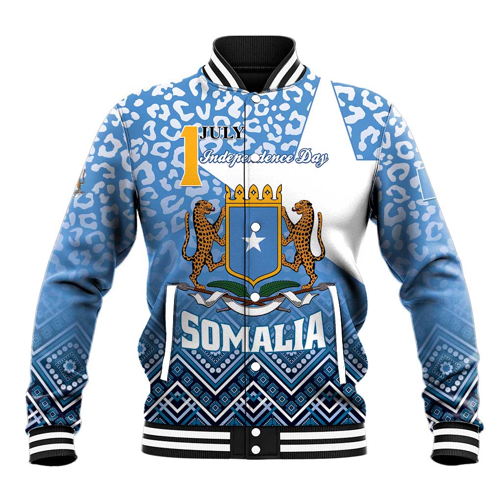 Personalized Somalia Independence Day Baseball Jacket African Leopard Pattern LT01