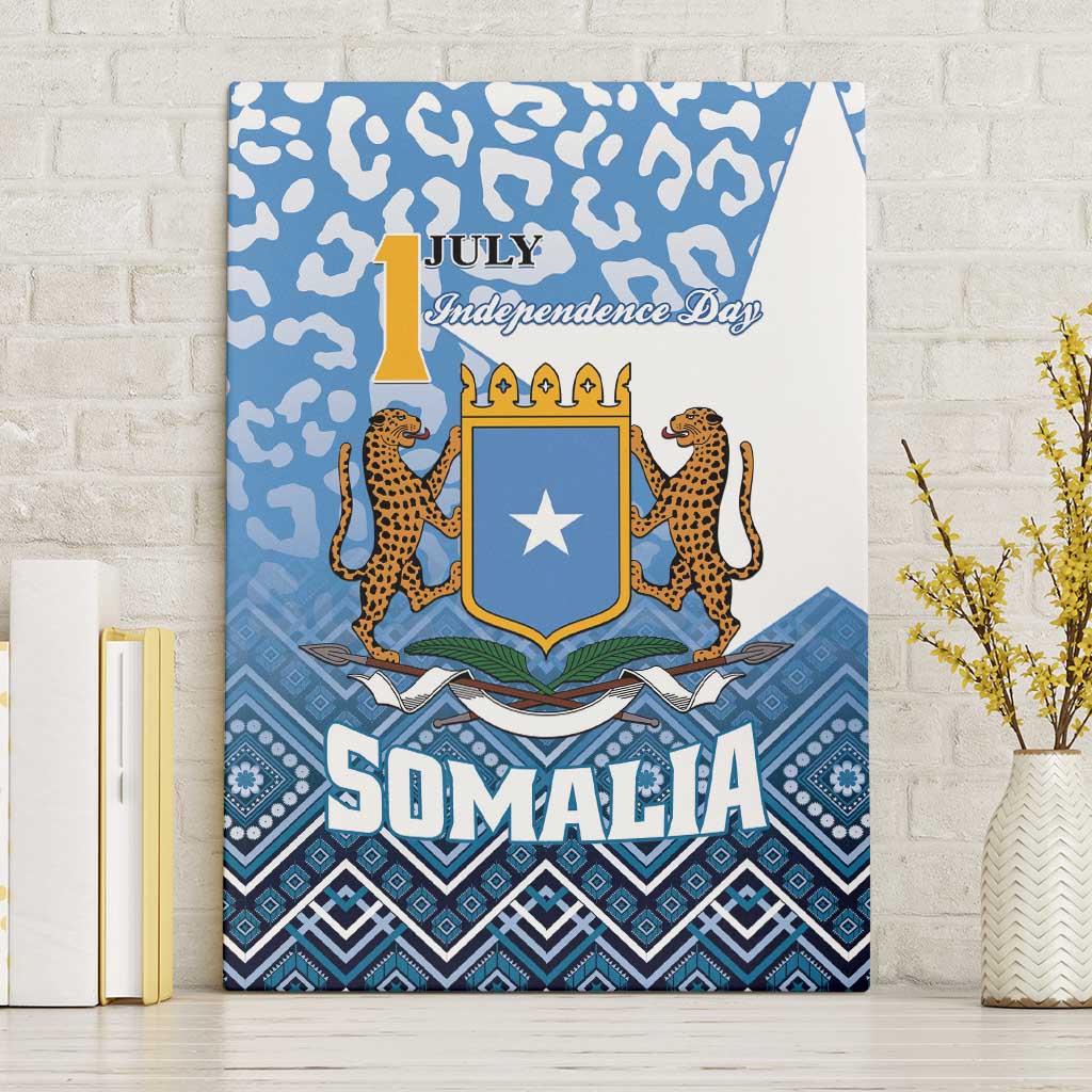 Somalia Independence Day Canvas Wall Art African Leopard Pattern