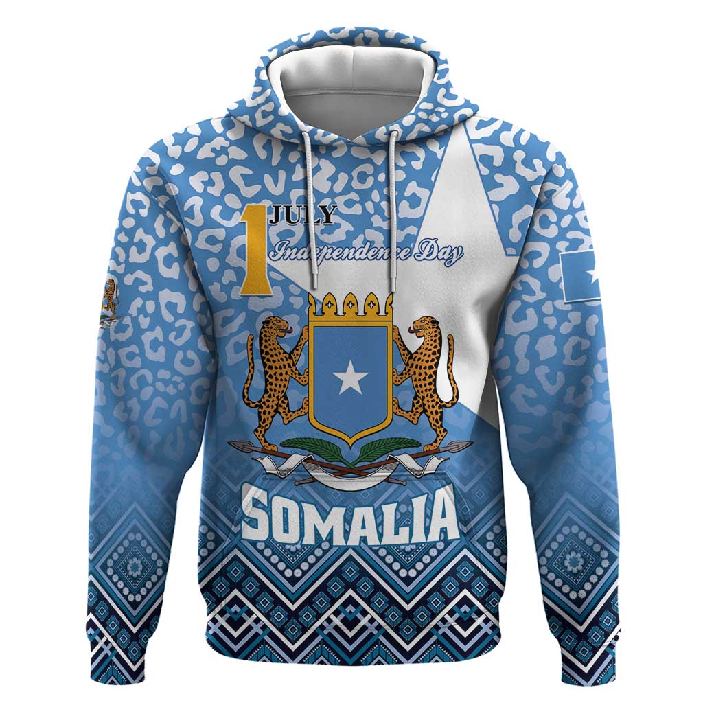 Personalized Somalia Independence Day Hoodie African Leopard Pattern