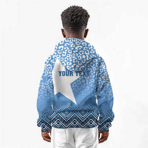 Personalized Somalia Independence Day Kid Hoodie African Leopard Pattern