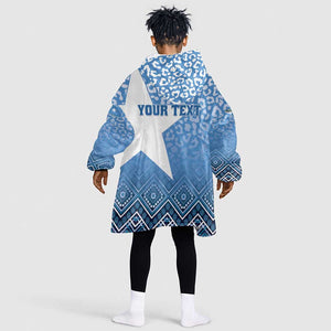 Personalized Somalia Independence Day Kid Wearable Blanket Hoodie African Leopard Pattern