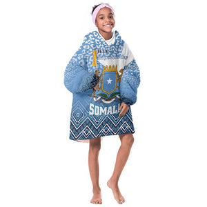 Personalized Somalia Independence Day Kid Wearable Blanket Hoodie African Leopard Pattern