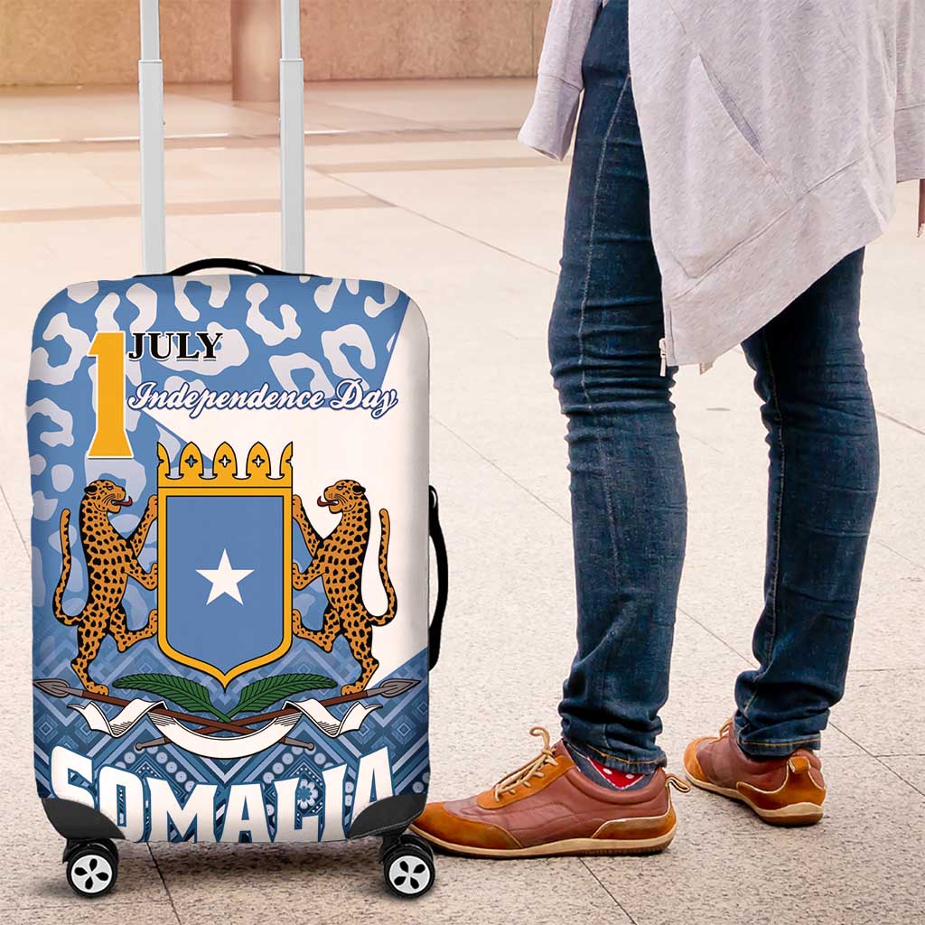 Somalia Independence Day Luggage Cover African Leopard Pattern