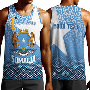 Personalized Somalia Independence Day Men Tank Top African Leopard Pattern