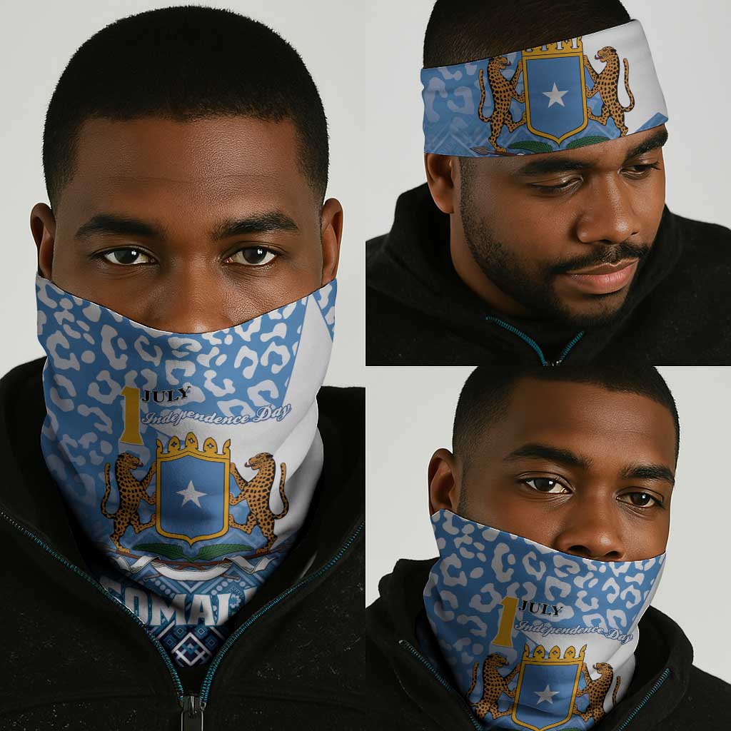 Somalia Independence Day Neck Gaiter African Leopard Pattern LT01