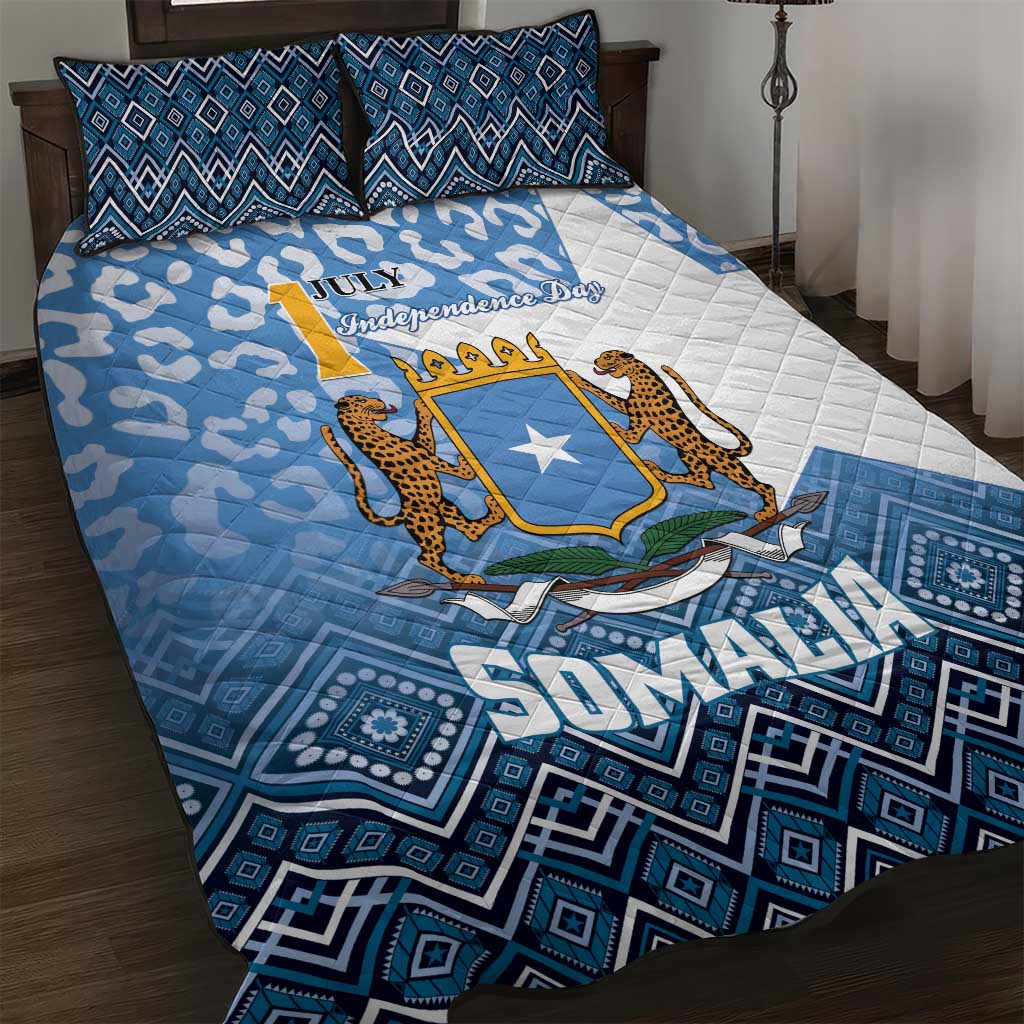 Somalia Independence Day Quilt Bed Set African Leopard Pattern