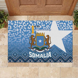 Somalia Independence Day Rubber Doormat African Leopard Pattern