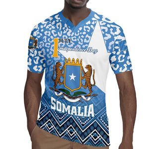 Personalized Somalia Independence Day Rugby Jersey African Leopard Pattern