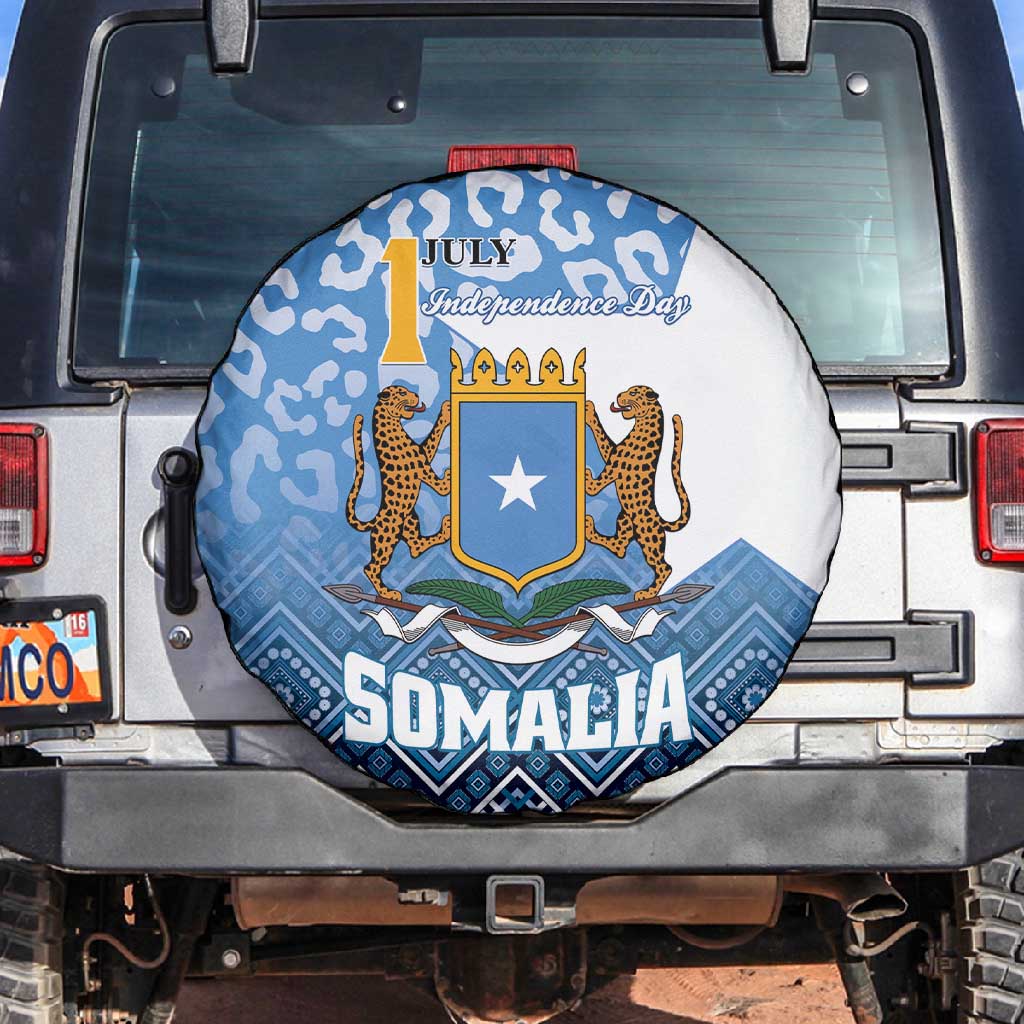 Somalia Independence Day Spare Tire Cover African Leopard Pattern