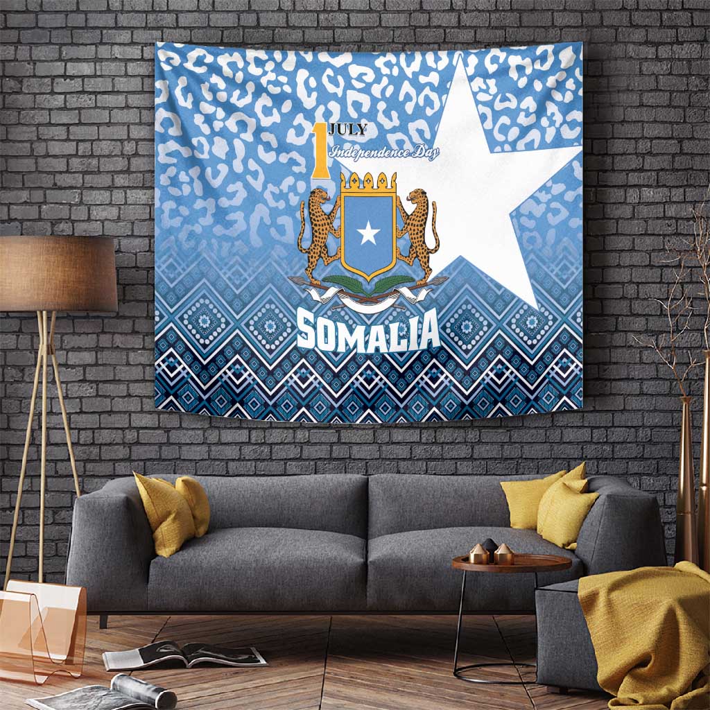 Somalia Independence Day Tapestry African Leopard Pattern