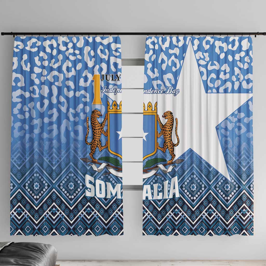 Somalia Independence Day Window Curtain African Leopard Pattern