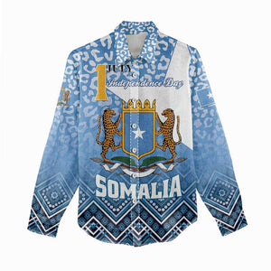 Personalized Somalia Independence Day Women Casual Shirt African Leopard Pattern