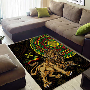 Ethiopia National Day Area Rug Lion Of Judah African Pattern