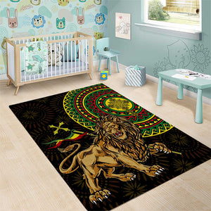 Ethiopia National Day Area Rug Lion Of Judah African Pattern