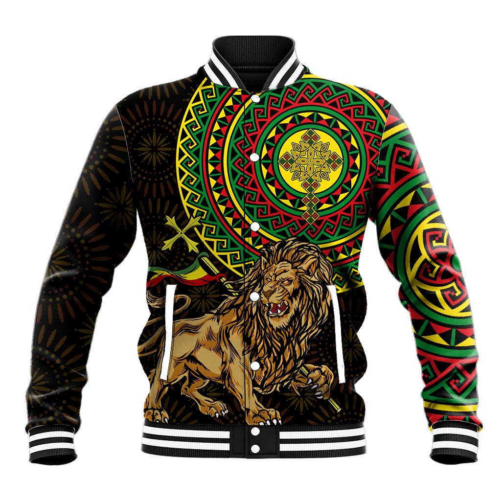 Ethiopia National Day Baseball Jacket Lion Of Judah African Pattern LT01