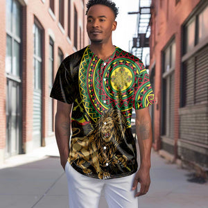 Ethiopia National Day Baseball Jersey Lion Of Judah African Pattern