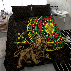 Ethiopia National Day Bedding Set Lion Of Judah African Pattern