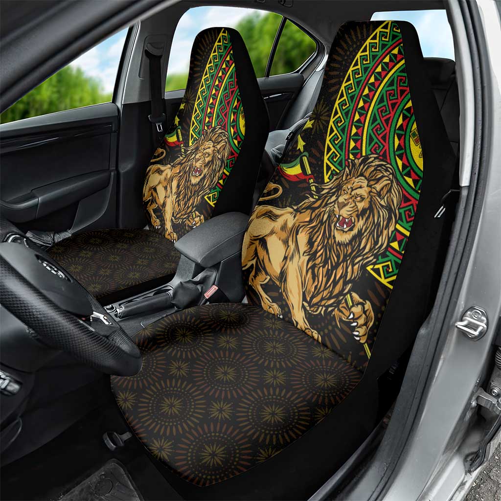 Ethiopia National Day Car Seat Cover Lion Of Judah African Pattern