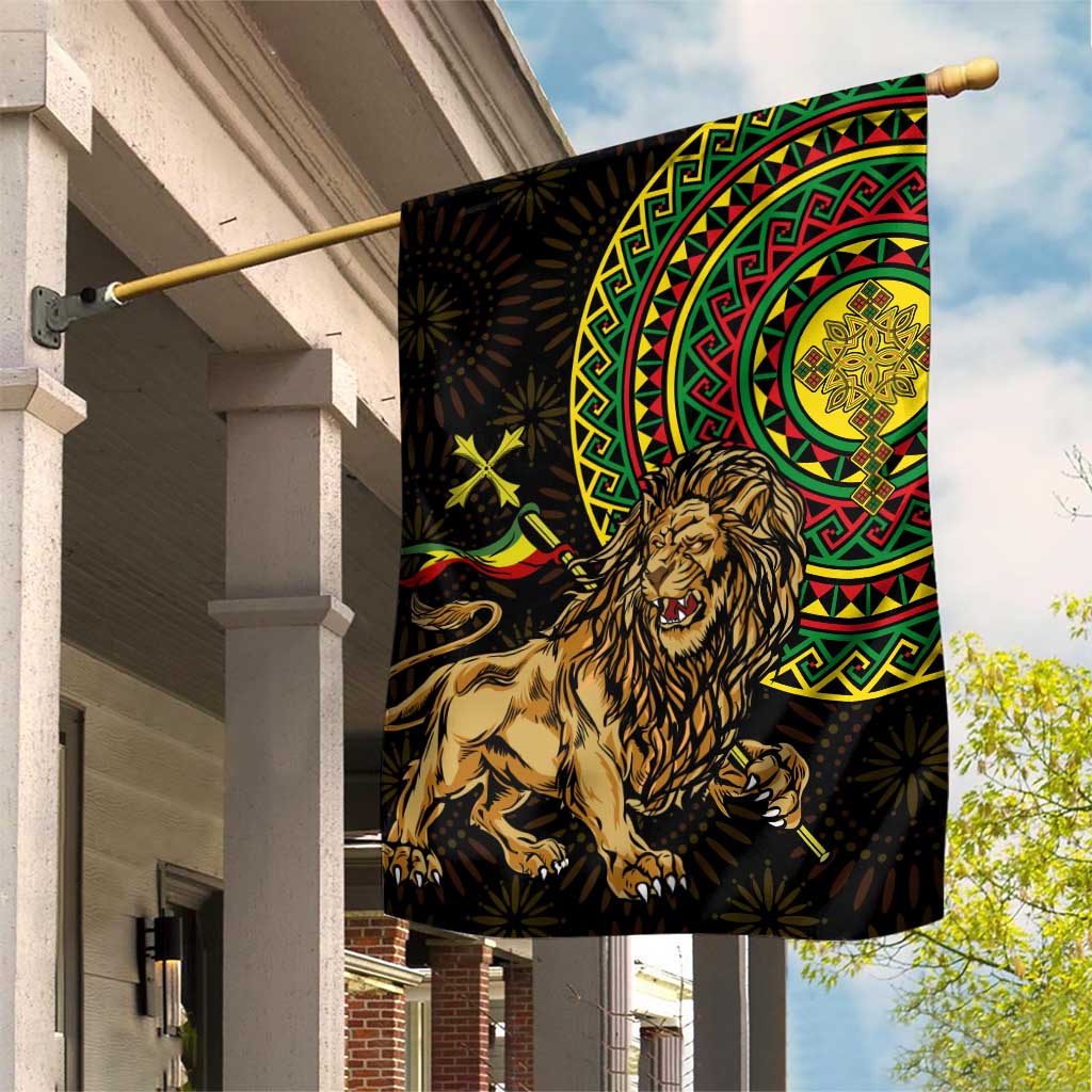 Ethiopia National Day Garden Flag Lion Of Judah African Pattern