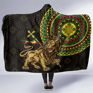 Ethiopia National Day Hooded Blanket Lion Of Judah African Pattern