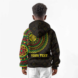 Ethiopia National Day Kid Hoodie Lion Of Judah African Pattern