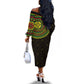 Ethiopia National Day Off The Shoulder Long Sleeve Dress Lion Of Judah African Pattern