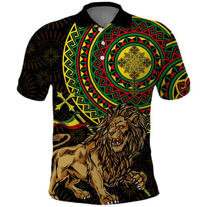 Ethiopia National Day Polo Shirt Lion Of Judah African Pattern