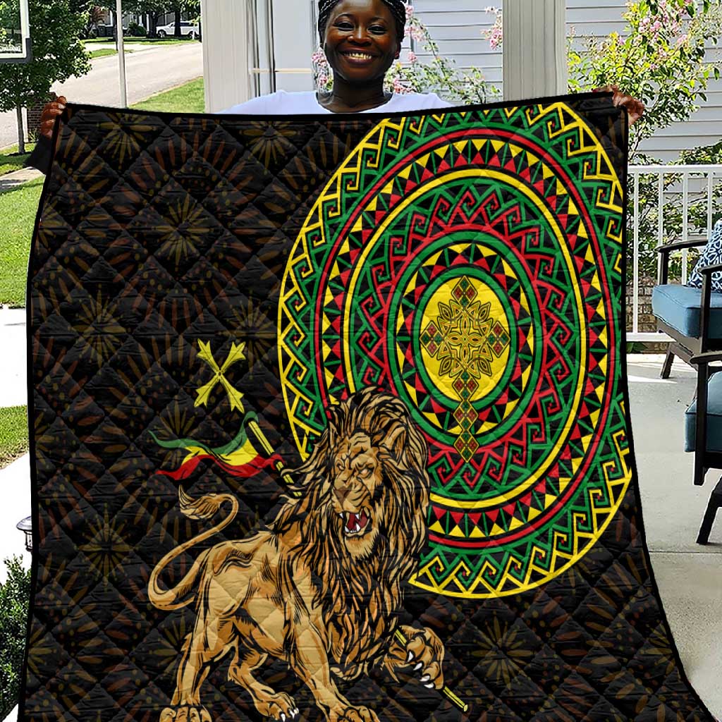 Ethiopia National Day Quilt Lion Of Judah African Pattern