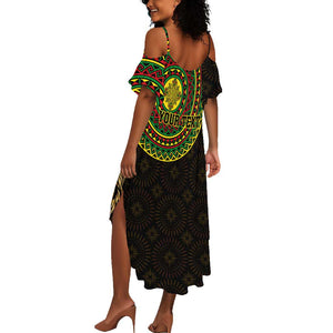 Ethiopia National Day Summer Maxi Dress Lion Of Judah African Pattern