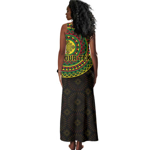 Ethiopia National Day Tank Maxi Dress Lion Of Judah African Pattern