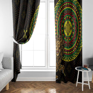 Ethiopia National Day Window Curtain Lion Of Judah African Pattern