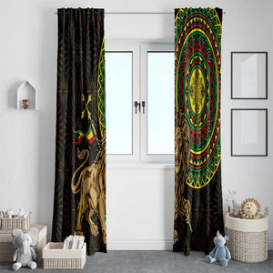 Ethiopia National Day Window Curtain Lion Of Judah African Pattern