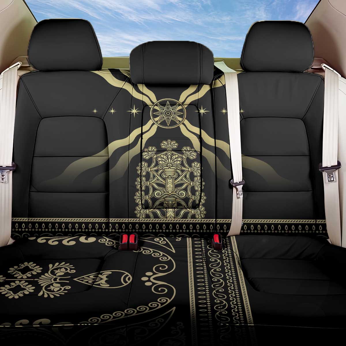 Assyria Empire Back Car Seat Cover Assyrian Mythological Spirit