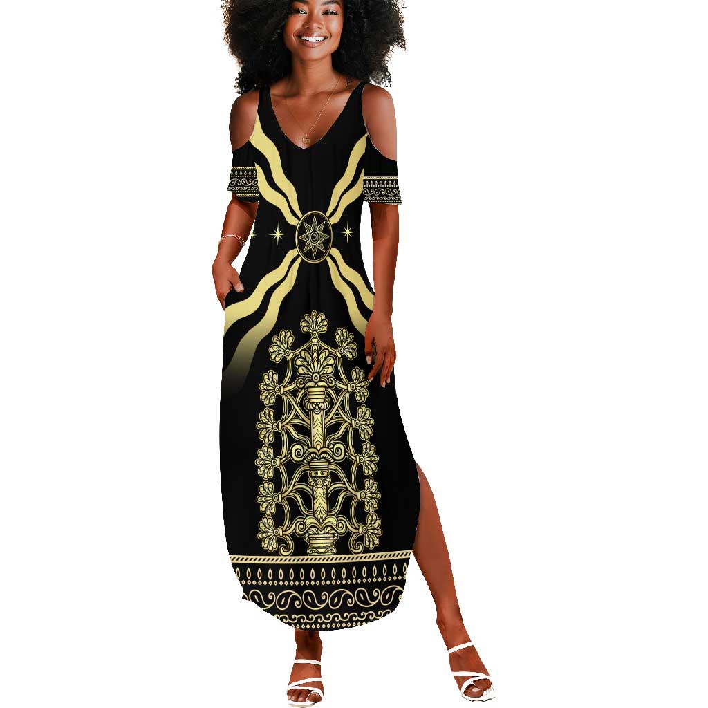 Assyria Empire Summer Maxi Dress Assyrian Mythological Spirit