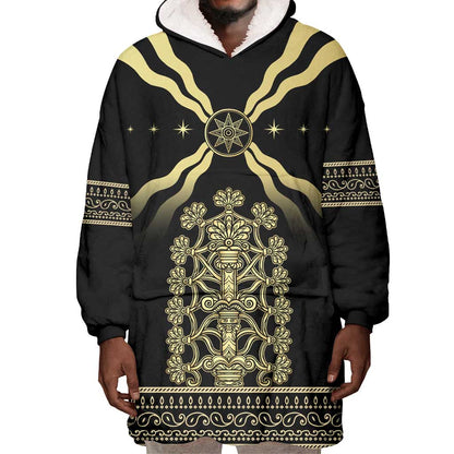 Assyria Empire Wearable Blanket Hoodie Assyrian Mythological Spirit