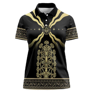 Assyria Empire Women Polo Shirt Assyrian Mythological Spirit