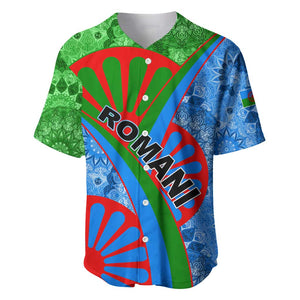 International Romani Day 2024 Baseball Jersey Gypsy Pattern Tribal