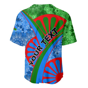 International Romani Day 2024 Baseball Jersey Gypsy Pattern Tribal