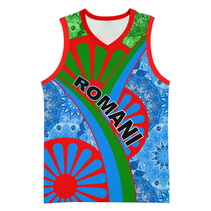 International Romani Day 2024 Basketball Jersey Gypsy Pattern Tribal LT01