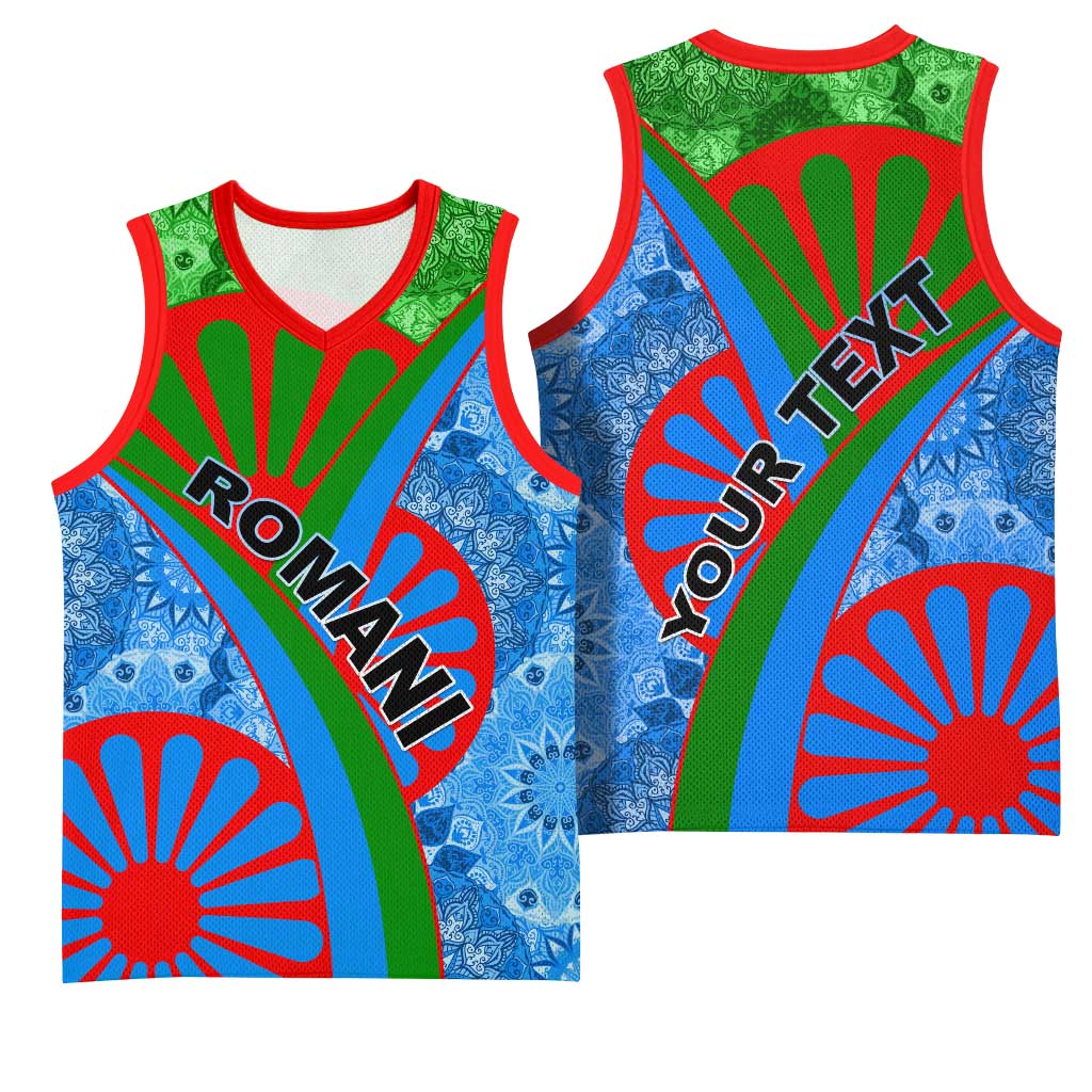 International Romani Day 2024 Basketball Jersey Gypsy Pattern Tribal LT01