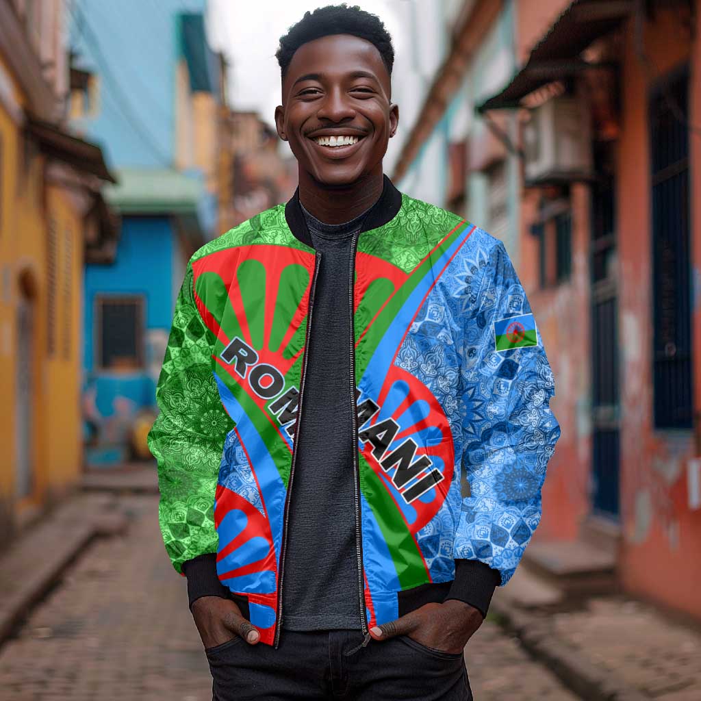 International Romani Day 2024 Bomber Jacket Gypsy Pattern Tribal
