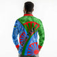 International Romani Day 2024 Long Sleeve Polo Shirt Gypsy Pattern Tribal