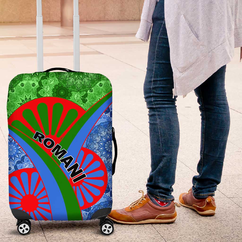 International Romani Day 2024 Luggage Cover Gypsy Pattern Tribal