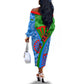 International Romani Day 2024 Off The Shoulder Long Sleeve Dress Gypsy Pattern Tribal