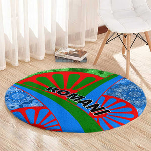 International Romani Day 2024 Round Carpet Gypsy Pattern Tribal